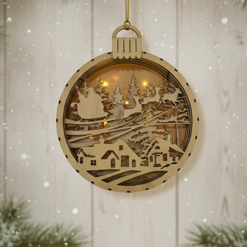 Weihnachtlicher Türkranz mit LED-Beleuchtung
