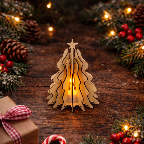 Weihnachtlicher Teelichtbaum