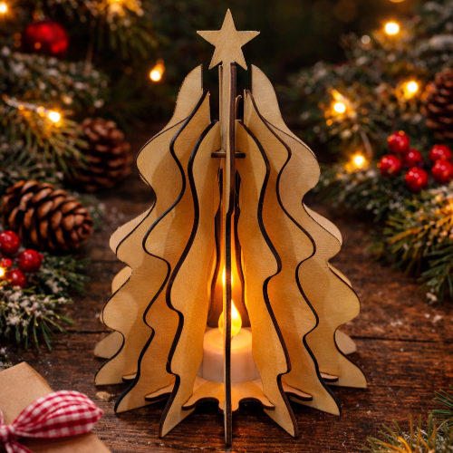 Weihnachtlicher Teelichtbaum