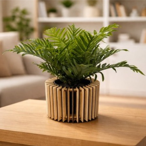 Pflanzübertopf Lamellen Design