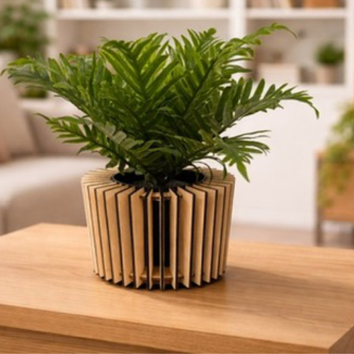 Pflanzübertopf Lamellen Design