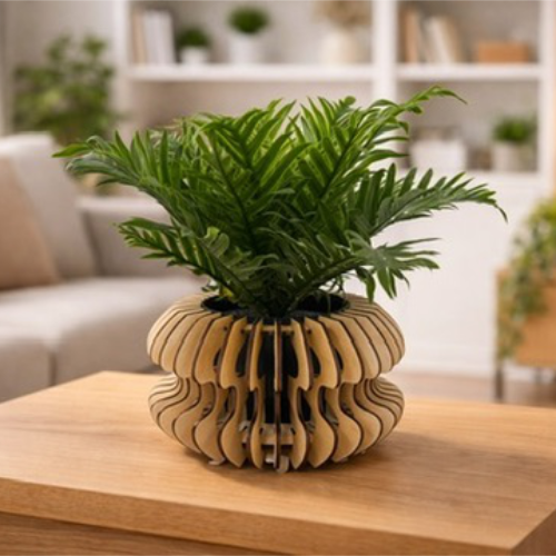 Pflanzübertopf Lamellen Design