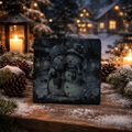 Weihnachtlicher Schiefer-Untersetzer