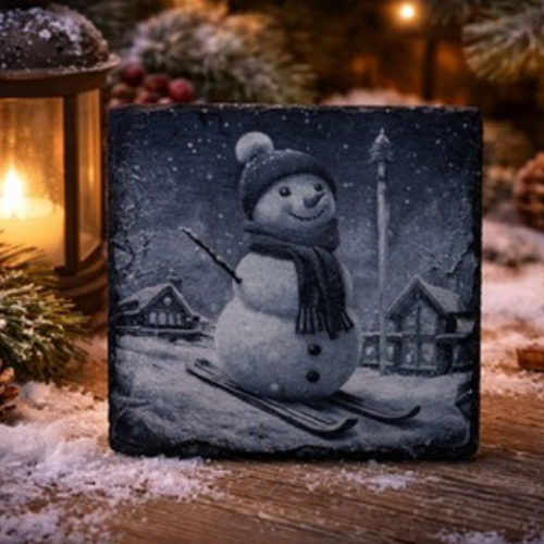 Weihnachtlicher Schiefer-Untersetzer