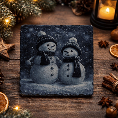 Weihnachtlicher Schiefer-Untersetzer