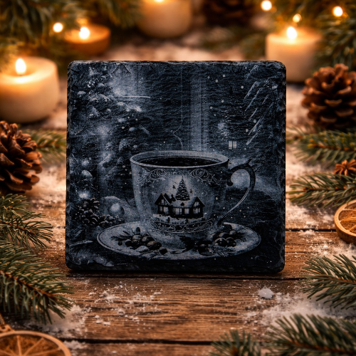 Weihnachtlicher Schiefer-Untersetzer