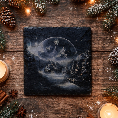 Weihnachtlicher Schiefer-Untersetzer