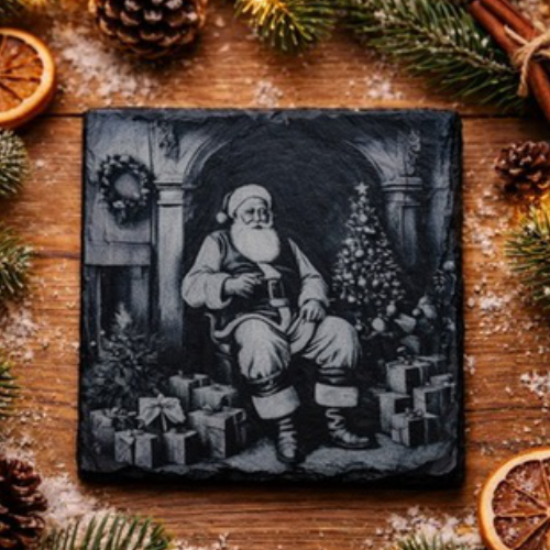 Weihnachtlicher Schiefer-Untersetzer