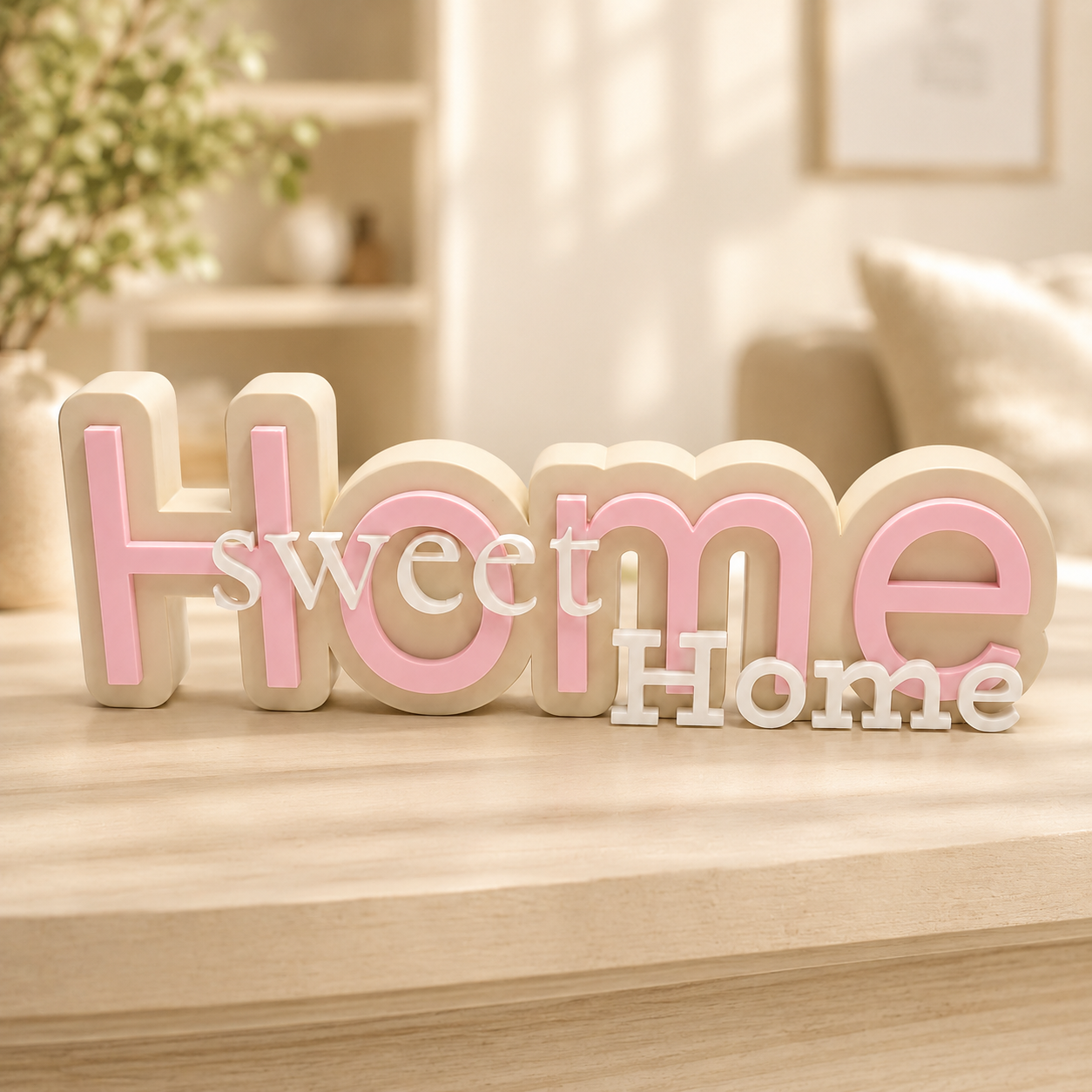 3D-Deko Schriftzug „Home Sweet Home“