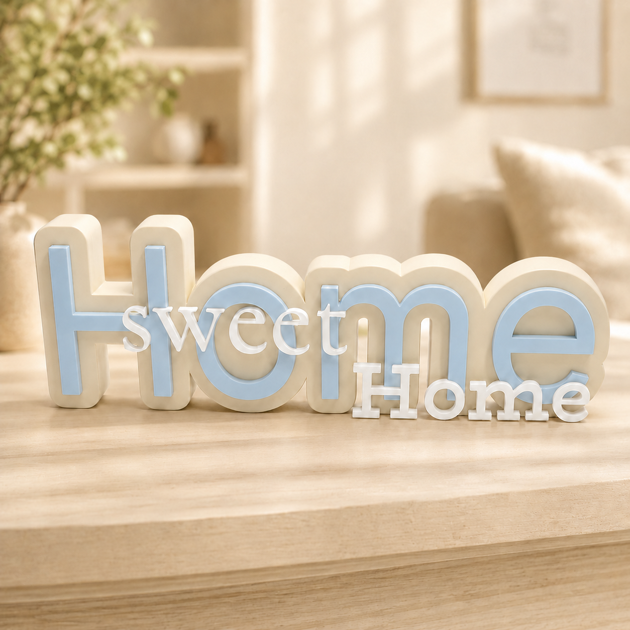 3D-Deko Schriftzug „Home Sweet Home“
